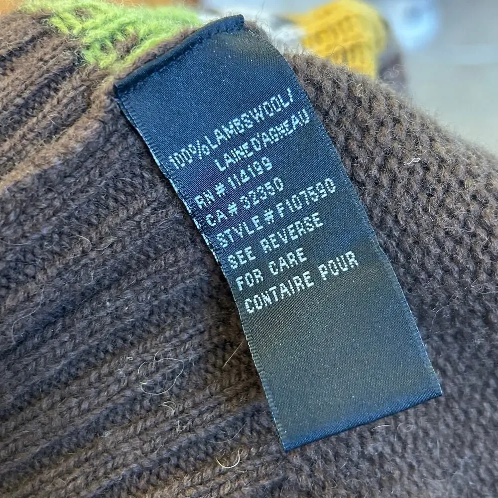 Vintage Quiksilver Lambswool Surf Sweater Men’s Large Brown 90s Grunge Skater